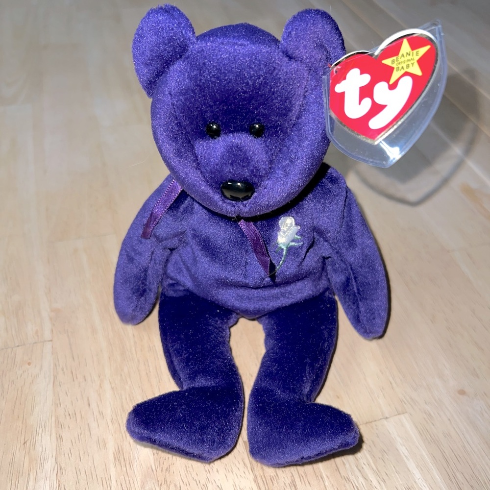 Ty Beanie Baby “Princess.” Perfect condition, stored in plastic.